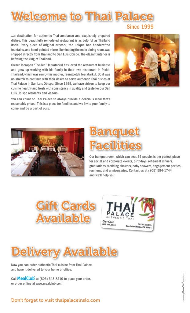 Thai Palace Menu 7