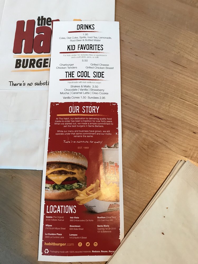 The Habit Burger Grill Menu 1 8