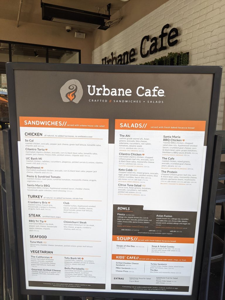 Urbane Cafe Menu 8