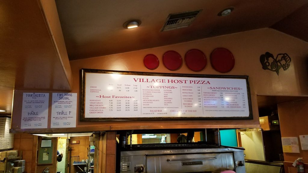 Village Host Pizza Grill Menu 1