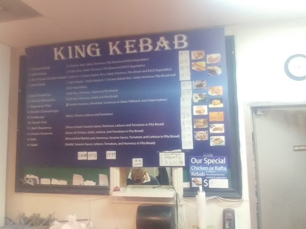 king kebab Menu 4 San Bernardino