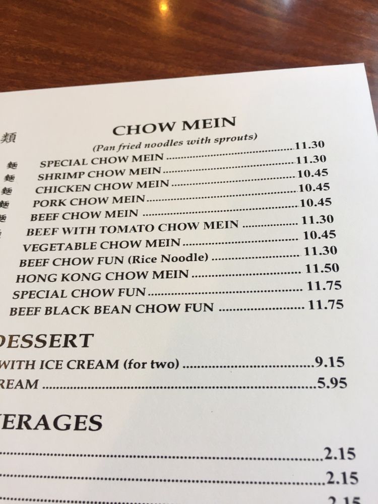 Chef Liu Chinese Restaurant Menu 10 Scotts Valley