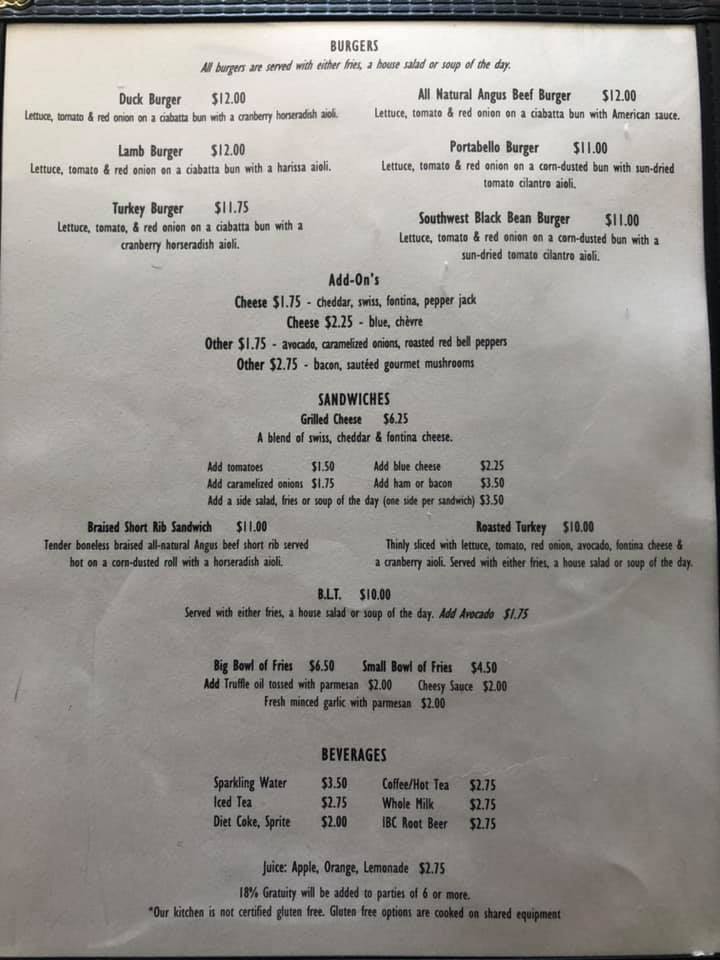 Hole in the Wall Menu 1