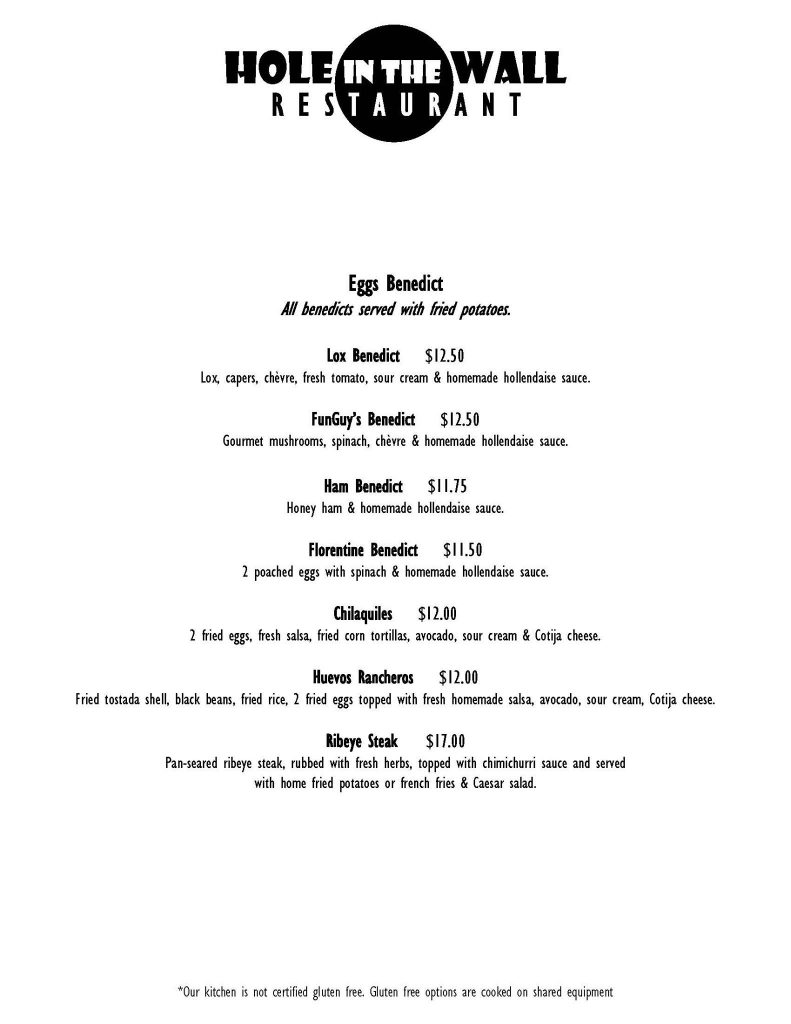 Hole in the Wall Menu 33