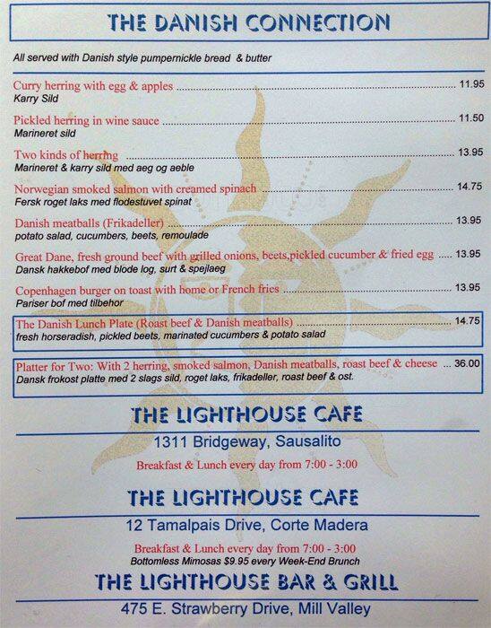Lighthouse Cafe Menu 17 Sausalito