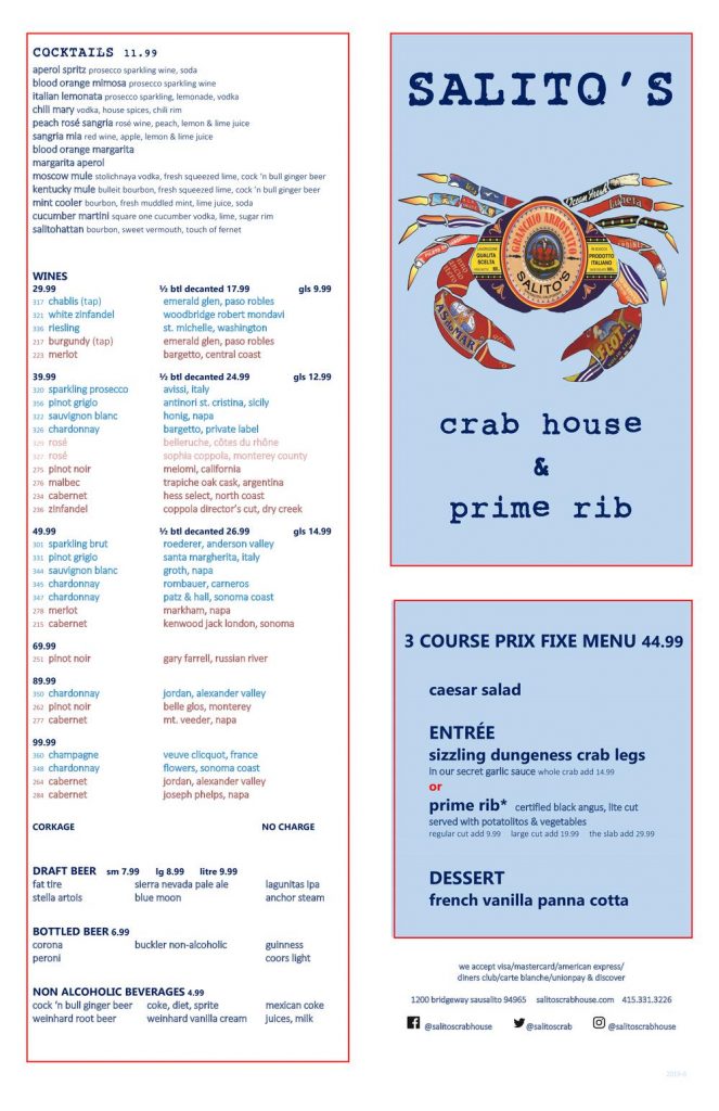 Salitos Crab House Prime Rib Menu 1