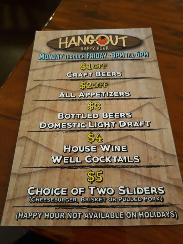 The Hangout Restaurant Beach Bar Menu 6